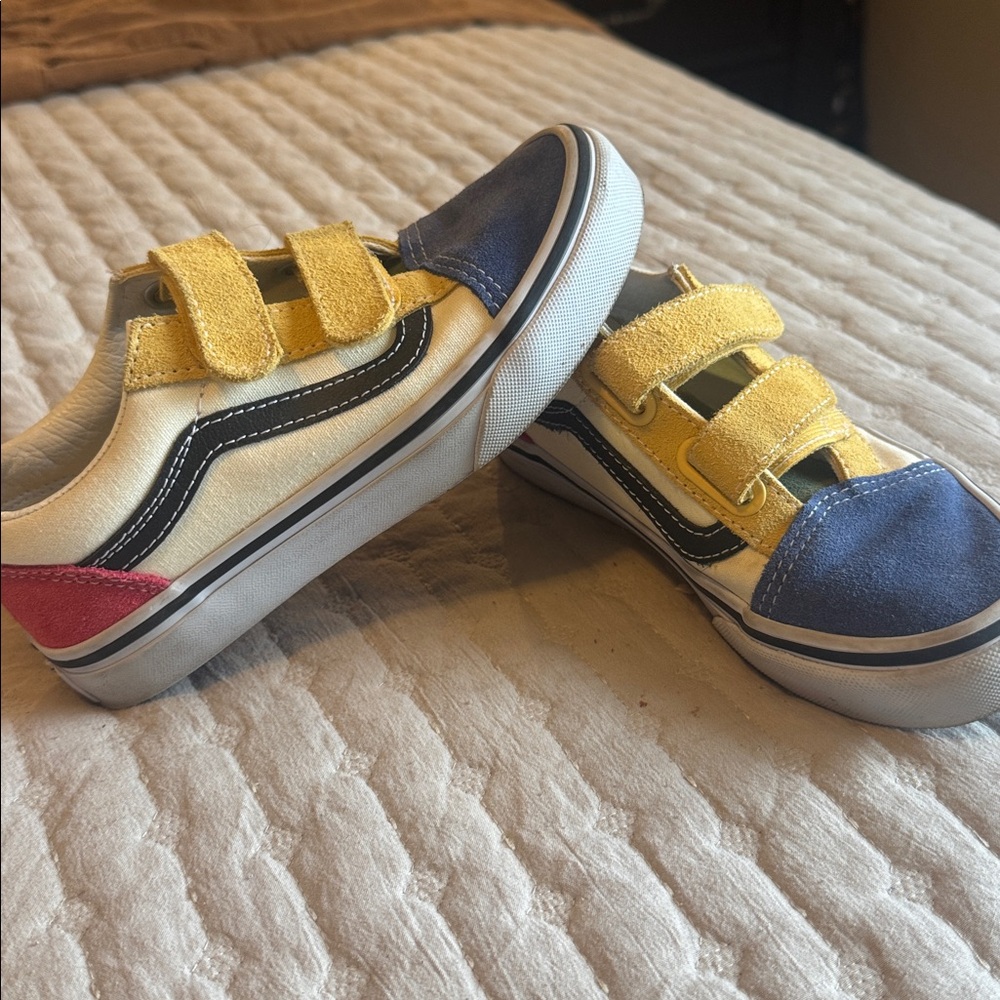 Vans Kids Sneakers - Yellow, Blue, and Red